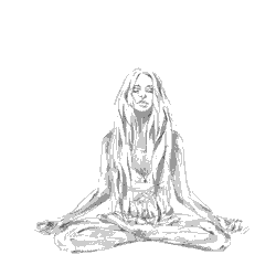 mulher meditação e expandindo a consciência